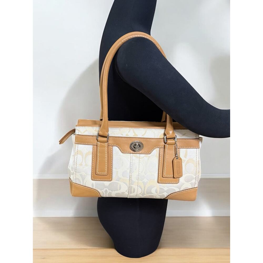 Y2K Coach 11818 Madeline Optic Signature Satchel & Fold Over Wallet - Picture 11 of 16